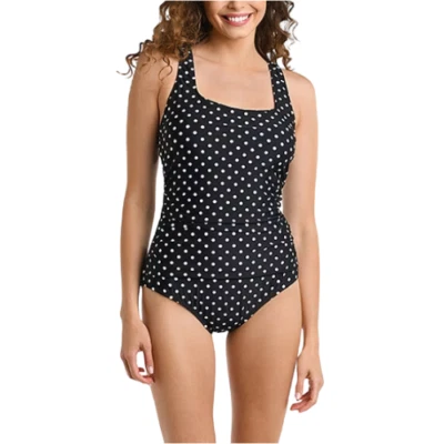 Traje de baño de una pieza con puntos texturizados Sonnet Shores para mujer talla 8 nuevo precio de venta sugerido por el fabricante 79,00 USD Foto 1 de 4