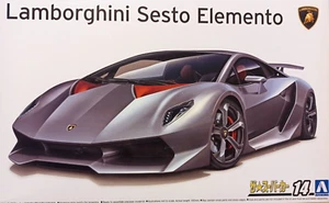 Lamborghini Sesto Elemento Plastic Model Kit Scala 1/24 Aoshima - Foto 1 di 1