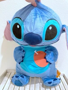 NEW RARE XL Disney Stitch Coconut MD Manpuku DX Plushie - JAPAN ONLY - Picture 1 of 2