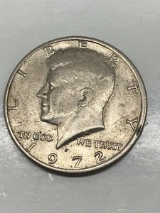 1972 Kennedy Half Dollar Coin Circulated, Uncleaned & Ungraded Condition - Picture 1 of 2