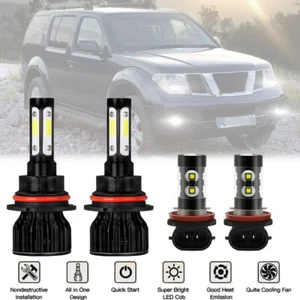 For Nissan Pathfinder 2005-2012 9007 LED Headlight Kit+ H11 Fog Light Bulb Combo - Picture 1 of 12