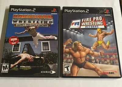Комплект игр для PS2 Wrestling лот: борьба на заднем дворе и огонь Pro Wrestling Returns - Изображение 1 из 4
