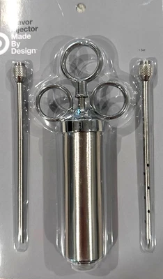 Stainless Steel Meat Marinade Flavor Injector Turkey BBQ Grill Syringe  2oz - Image 1 of 4