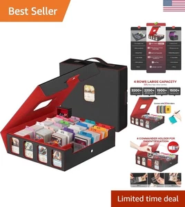 Caja de almacenamiento de tarjetas de lujo para 3200+ barajas MTG - mango portátil y ventanas de exhibición - Imagen 1 de 10