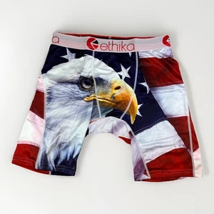 Calzoncillos boxer Ethika The Staple Fit ropa interior AMERICAN EAGLE BANDERA EE. UU. para hombre talla S - Imagen 1 de 11