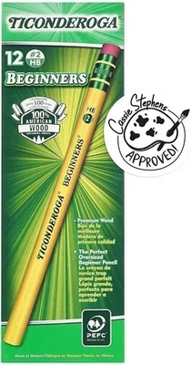 TICONDEROGA Beginner Pencils, Wood-Cased #2 HB Soft, With Eraser, Yellow,... - Image 1 of 4