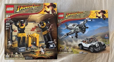 LEGO Indiana Jones 77013 Escape From The Lost Tomb + 77012 Fighter Plane Chase Foto 1 de 4