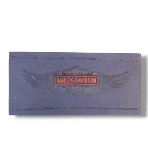 Harley Davidson Motor Cycles 3-D Detailed Rubber Logo Emblem Patch 4.5"×2" Black - Picture 1 of 6