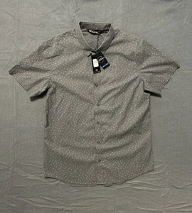 Travis Mathew Shirt Mens Large Button Up Preppy Casual Golf Grey Short Sleeve L - Picture 1 of 7