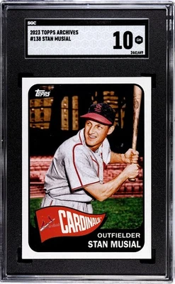 2023 Topps Archives #138 Stan Musial SGC 10 Gem Mint - Image 1 of 2