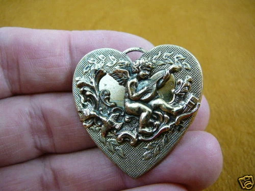 (b-ang-5) Querubín Ángel Cupido Violonchelo Pájaro LATÓN Pin Colgante Joyería Foto 1 de 1