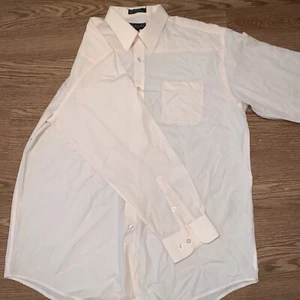 DANIEL ELLISSA New York Men's Pale Yellow Dress Shirt Long Sleeve 17.5 34-35 - Picture 1 of 9