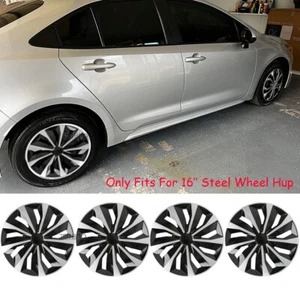 16" 4x Wheel Covers Snap On Hub Caps Fits R16 Tire For Toyota Corolla 2009-2016 - Picture 1 of 14