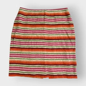 Talbots Womens Linen Pencil Skirt | 10 | Striped | Lined | Beachy Summer - Picture 1 of 10