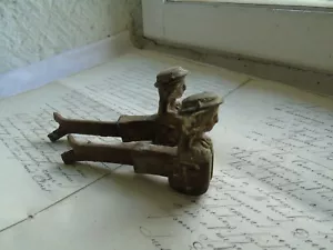 French 2 of antique shutter stoppers solid authentic hardware - Picture 1 of 8