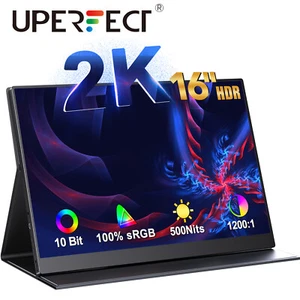 Monitor Portátil HDR SUPERFECTO 16.0" 120Hz 2K Ultra Delgado IPS 2560*1600 HDMI USB C - Imagen 1 de 13