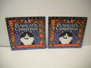 Vintage A Pussycat's Christmas 2 Paperback Book Set 1994 Brand New Very Cute! - Picture 1 of 2