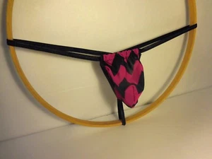 Tanga de cuerda G para hombre Ropa interior microdeslizante extremo Chevron estampado en T espalda por SWIC - Imagen 1 de 4