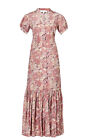 CAROLINE CONSTAS Nancy floral-print silk midi dress Large rrp £725