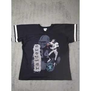 Los Angeles Raiders Shirt Mens Large Vintage Salem Sportswear Black Bo Jackson - Picture 1 of 10