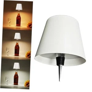 Cute LED Wine Bottle Lamp,3 Color Wireless Bottle Table Lamp, Touch White - Picture 1 of 6