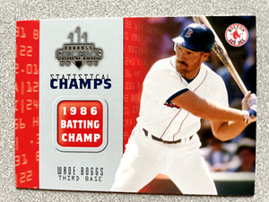 2003 Donruss Champions Wade Boggs Statistical Champs Card #SC-26 Red Sox