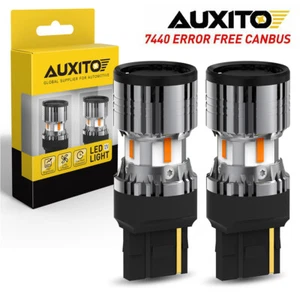 Bombillas LED AUXITO 7440 ámbar amarillo para luces de giro CANBUS libre de errores 7441 - Imagen 1 de 16