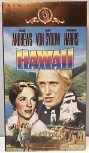 Hawaii VHS 1966 1990 2 Video Tapes Movie Julie Andrews Max Von Sydow Harris RARE - Picture 1 of 5