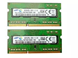 2x 4GB Samsung DDR3L PC3L-12800 Laptop Speicher Upgrade RAM SODIMM 204 Pin 03T7117 - Bild 1 von 9