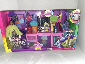 Barbie Extra Doll & Vanity Playset - Exclusive Doll 45+ Piece Set