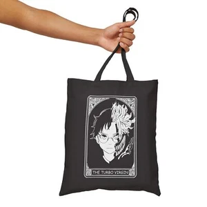 Okarun vergine tarocchi cartoncino nero cotone tela tote bag anime manga dandadan - Foto 1 di 6
