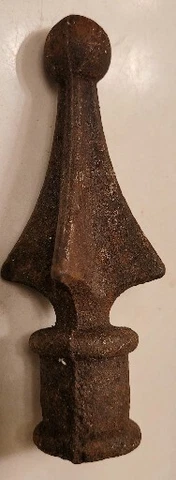 Rusty Cast Iron Finial Cover