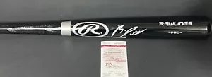 Rafael Devers Red Sox handsignierter schwarzer Schläger JSA Zeuge - Bild 1 von 3