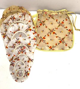 Vintage Hall AUTUMN LEAF 8 PC PLASTIC BOWL COVER SET W/ BAG - Picture 1 of 1