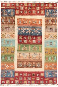 Alfombra oriental tejida a mano Ziegler 70 1/8x48 pulgadas fina, alfombra, alfombra, nueva, multicolor - Imagen 1 de 9