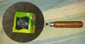 pure iron tava saucepan pan traditional Indian cooking roti naan rotis skillet - Picture 1 of 1