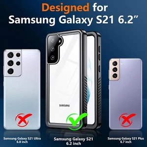 Galaxy S21 5G 6.2inch(2021) Underwater Case,Black/Clear - Picture 1 of 10