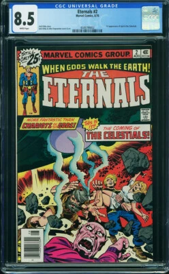 Eternals # 2...CGC Universal 8.5 VF+ grade..1976 Kirby comic..1st Celestials--bx - Image 1 of 4