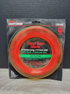 Craftsman Band Saw Blade 926585 - 80" Long 1/4" Wide Hook Tooth 4 Teeth Per Inch - Picture 1 of 2