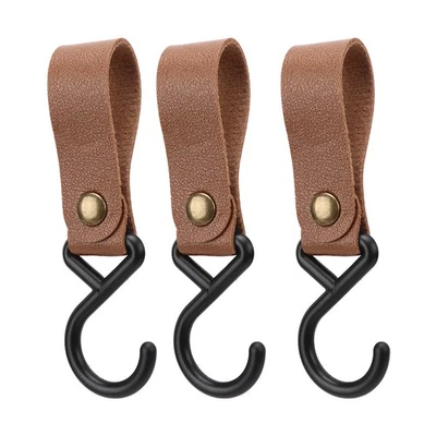 15Pcs Leather S Hooks High Strength Multifunctional Portable S Hangers For Ou AU - image 1 of 4