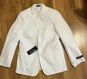 NEW Tommy Hilfiger Boys Blazer Size 16 White 2 button THFlex Dress Wear - Picture 1 of 10