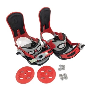FORUM ATP Snowboard Bindings Jp Walker Red Black All Terrain Pro M-L w/Hardware - Picture 1 of 24