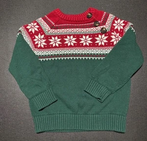 Suéter Pullover Gymboree Niños Verde y Rojo Diseño Navidad Talla 2T Usado en Excelente Condición - Imagen 1 de 3