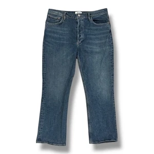 AGOLDE Riley High Rise Straight Crop Jeans Gr. 32 Dark Wash Denim Minimalistisch - Bild 1 von 8