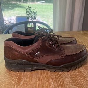 ECCO TRACK 25 Shoes Mens 48 US 15 Brown Leather Gore-Tex Lace Hiking GTX Boots - Picture 1 of 7