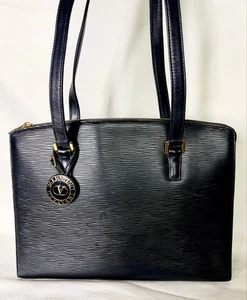 Valentino Garavani Hand Shoulder Bag Tote Purse Leather Black Authentic - Picture 1 of 24