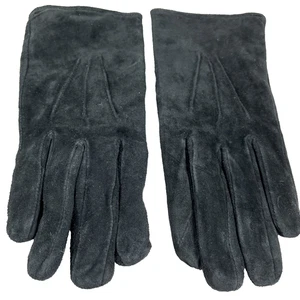 Guanti da guida vintage Isotoner in pelle scamosciata nera taglia XL stile donna 88136 - Foto 1 di 10