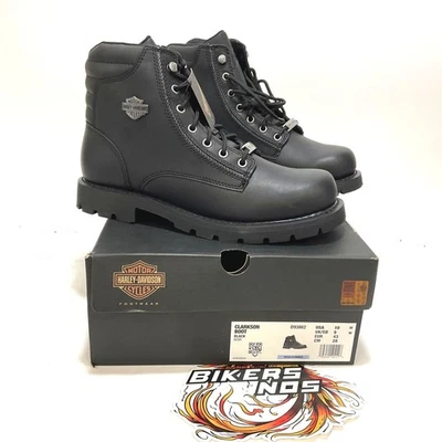 NUEVAS Botas de Motociclista Harley Para Hombres Talla 10 Clarkson 5" Negras D93862-10 Foto 1 de 4
