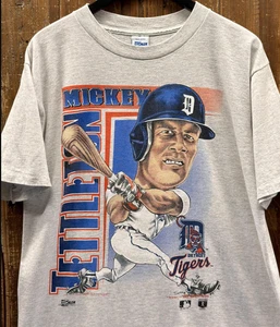 Detroit Tigers Vintage 1994 Mickey Tettleton Grey Reprint Shirt AN59513 - Picture 1 of 2