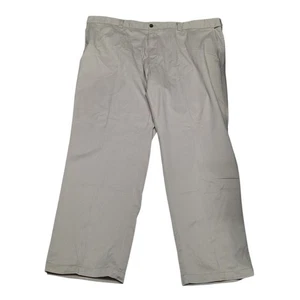 Basics Khaki Pants Beige Tan Mens 50 x 30 Business Casual Work Uniform - Picture 1 of 7